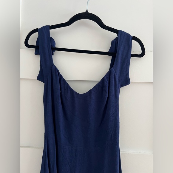 Reformation Marla Navy Off the Shoulder dress size 2 - Picture 3 of 10